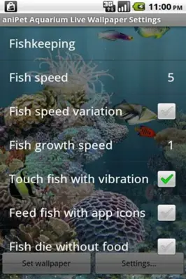 aniPet Aquarium LiveWallpaper android App screenshot 3